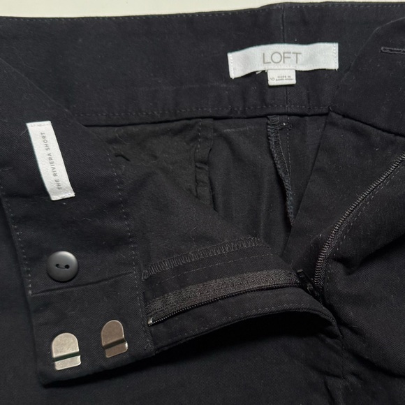 Loft The Riviera Black Twill Shorts Size 10 - Picture 4 of 8